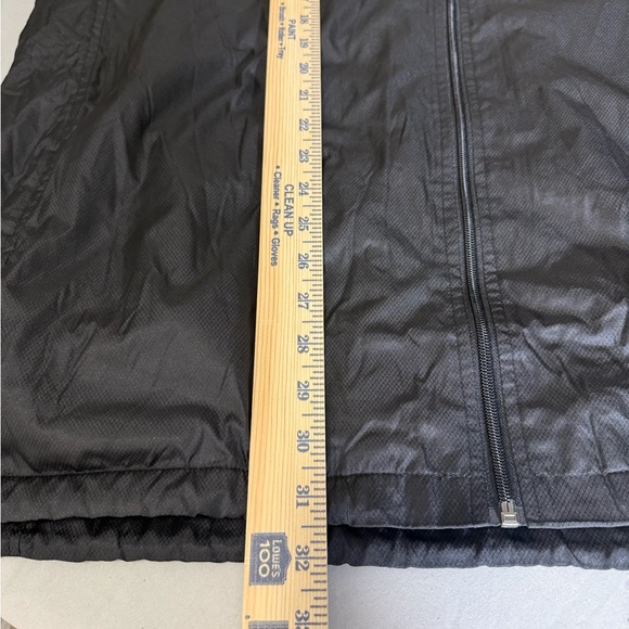Champion Hooded Windbreaker Jacket Fleece Lined Black Mens XL Full Zip - Picture 10 of 11
